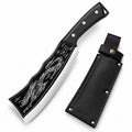Cuchillo japonés Dragón con funda de cuero